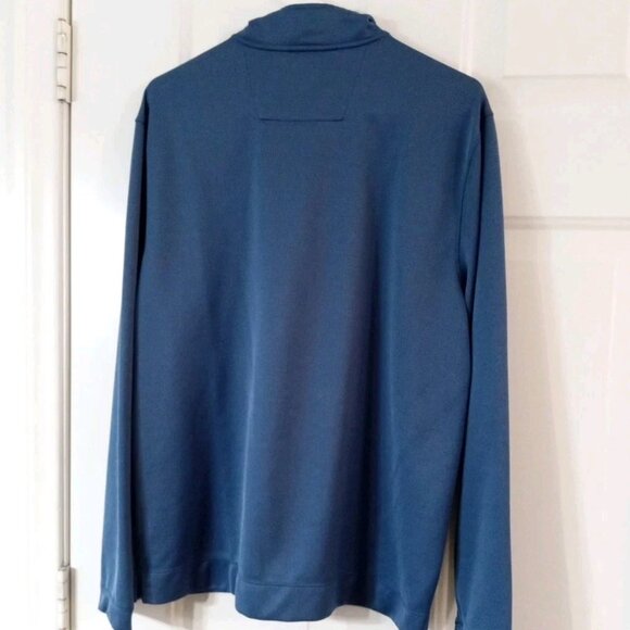 AXIST Men's Large 1/4 Zip Polyester Pullover Shirt Blue Long Sleeve - Picture 6 of 6